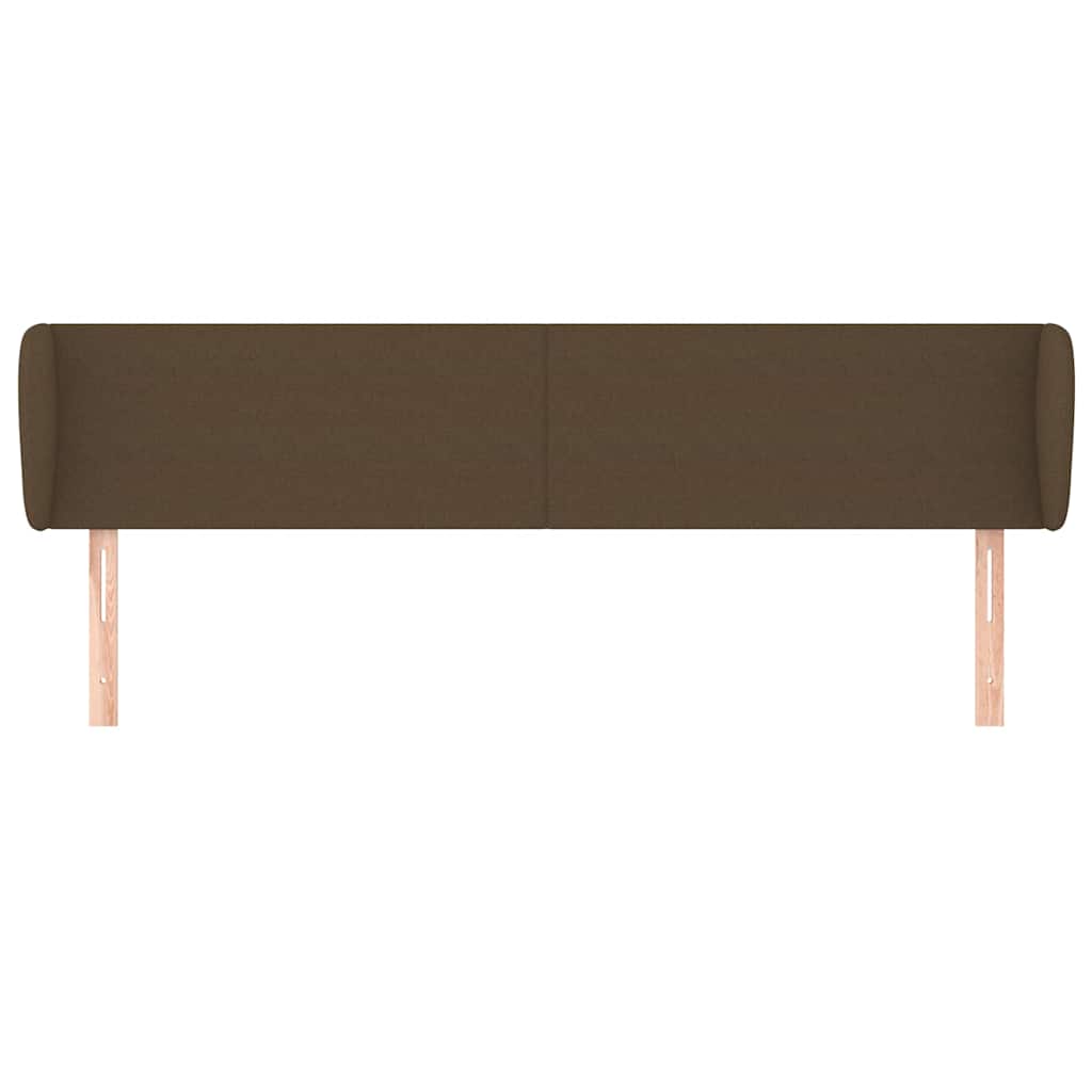 vidaXL Hoofdbord met randen 163x23x78/88 cm stof donkerbruin bruin, foto 2