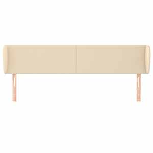 Čelo postele typu ušák krémové 163x23x78/88 cm textil - obrázek 3