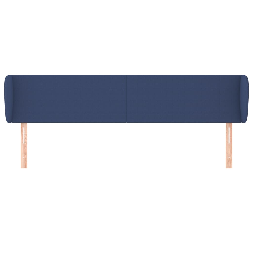 vidaXL Hoofdbord met randen 183x23x78/88 cm stof blauw