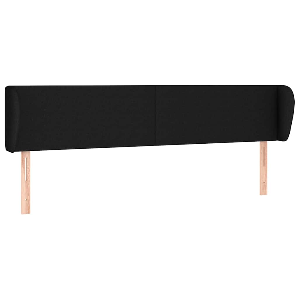 vidaXL Hoofdbord met randen 203x23x78/88 cm stof zwart, foto 3
