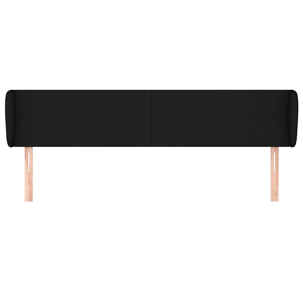 vidaXL Hoofdbord met randen 203x23x78/88 cm stof zwart, foto 2