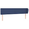 vidaXL voodipeats servadega, sinine, 203x23x78/88 cm, kangas