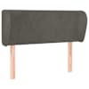 vidaXL voodipeats servadega, tumehall, 83x23x78/88 cm, samet