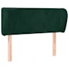 vidaXL voodipeats servadega, tumeroheline, 83x23x78/88 cm, samet