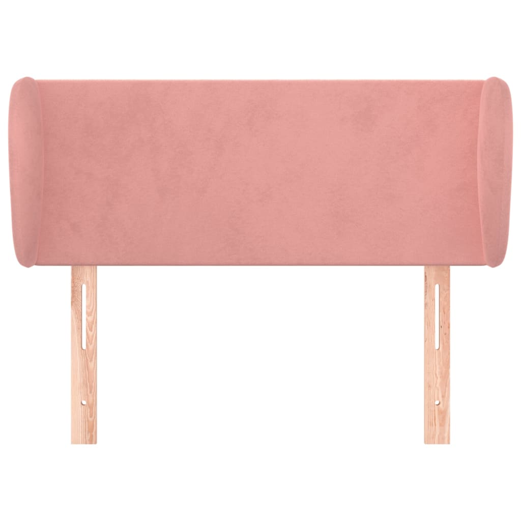 vidaXL Hoofdbord met randen 83x23x78/88 cm fluweel roze afbeelding