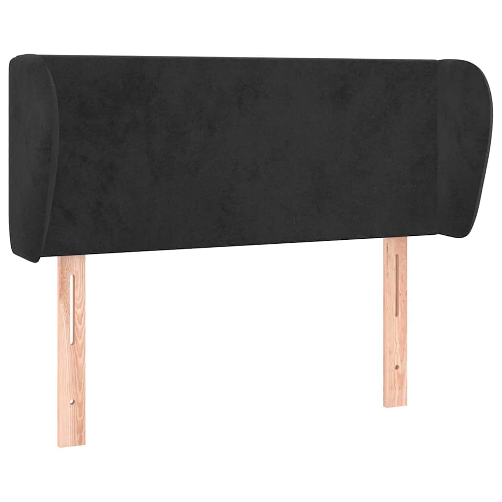 vidaXL Hoofdbord met randen 93x23x78/88 cm fluweel zwart, foto 3