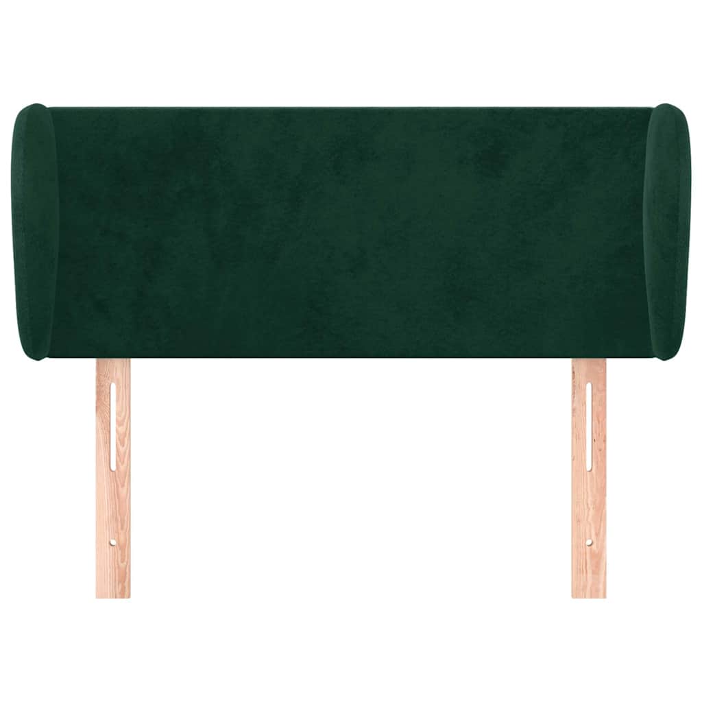vidaXL Hoofdbord met randen 93x23x78/88 cm fluweel donkergroen groen, foto 2