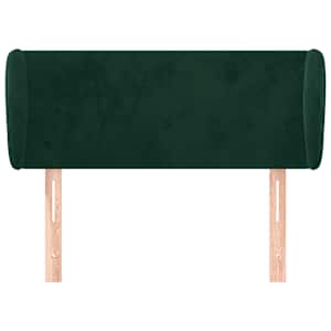 Čelo postele typu ušák tmavě zelené 93x23x78/88 cm samet - obrázek 3