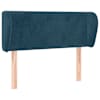 vidaXL voodipeats servadega, tumesinine, 93x23x78/88 cm, samet