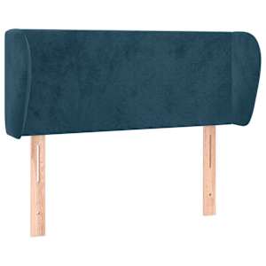Čelo postele typu ušák tmavě modré 93x23x78/88 cm samet - obrázek 2