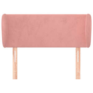 Čelo postele typu ušák růžová 93x23x78/88 cm samet - obrázek 3
