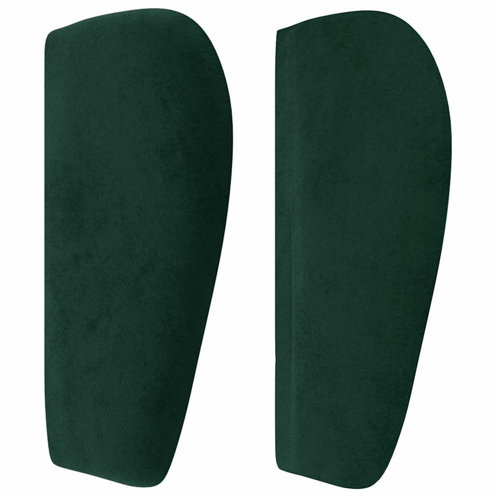 vidaXL Hoofdbord met randen 103x23x78/88 cm fluweel donkergroen groen, foto 4