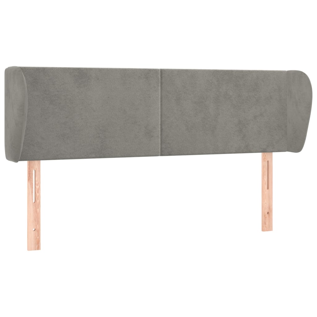 vidaXL ÄŚelo postele typu uĹˇĂˇk svÄ›tle ĹˇedĂ© 147x23x78/88 cm samet