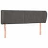 vidaXL voodipeats servadega, tumehall, 147x23x78/88 cm, samet