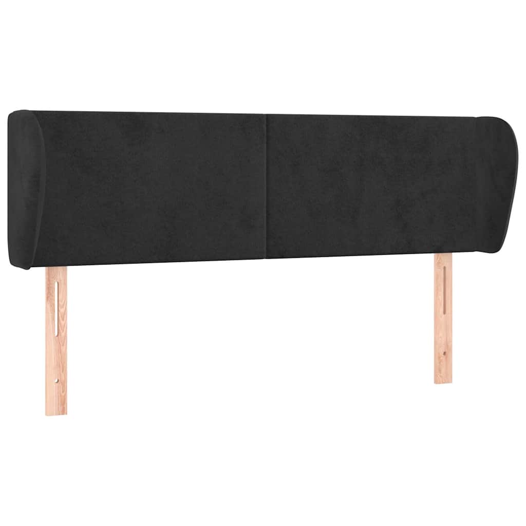 vidaXL Čelo postele typu ušák černé 147x23x78/88 cm samet