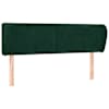 vidaXL voodipeats servadega, tumeroheline, 147x23x78/88 cm, samet