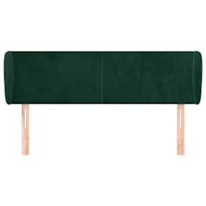 Čelo postele typu ušák tmavě zelené 147x23x78/88 cm samet - obrázek 3