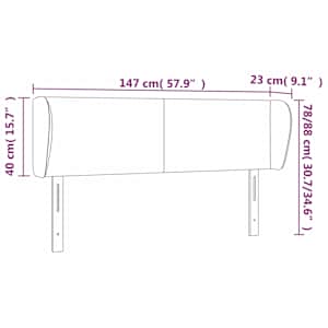 Čelo postele typu ušák tmavě zelené 147x23x78/88 cm samet - obrázek 9