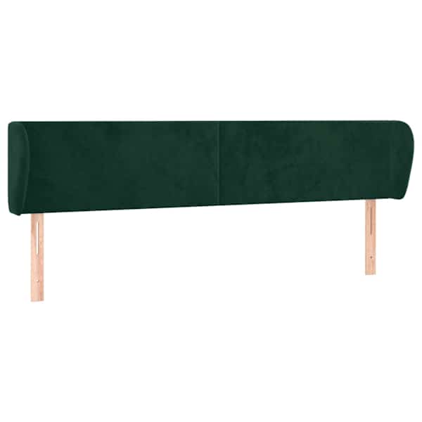 vidaXL voodipeats servadega, tumeroheline, 183x23x78/88 cm, samet