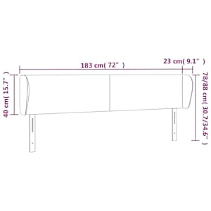 Čelo postele typu ušák tmavě zelené 183x23x78/88 cm samet - obrázek 9