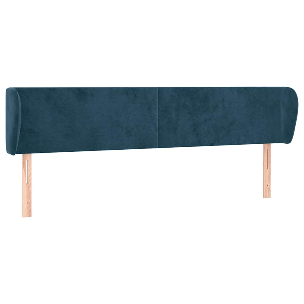 vidaXL Čelo postele typu ušák tmavě modré 183x23x78/88 cm samet