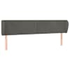 vidaXL voodipeats servadega, tumehall, 203x23x78/88 cm, samet