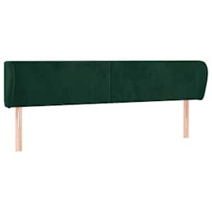 Čelo postele typu ušák tmavě zelené 203x23x78/88 cm samet - obrázek 2