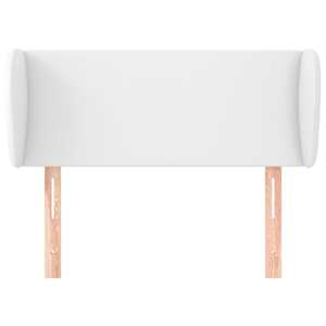 Čelo postele typu ušák bílá 83x23x78/88 cm umělá kůže - obrázek 3