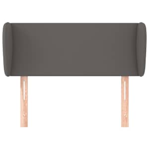 Čelo postele typu ušák šedá 83x23x78/88 cm umělá kůže - obrázek 3