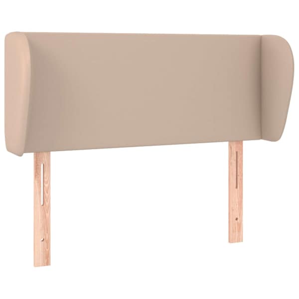 vidaXL voodipeats servadega, cappuccino, 83x23x78/88 cm, kunstnahk