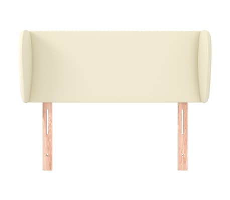 vidaXL T&ecirc;te de lit avec oreilles Cr&egrave;me 93x23x78/88 cm Similicuir