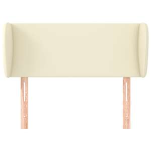 vidaXL T&ecirc;te de lit avec oreilles Cr&egrave;me 93x23x78/88 cm Similicuir