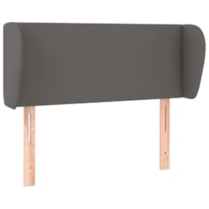 Čelo postele typu ušák šedá 103x23x78/88 cm umělá kůže - obrázek 2