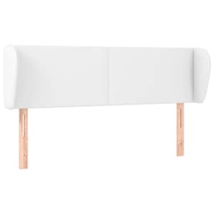 Čelo postele typu ušák bílá 147x23x78/88 cm umělá kůže - obrázek 2