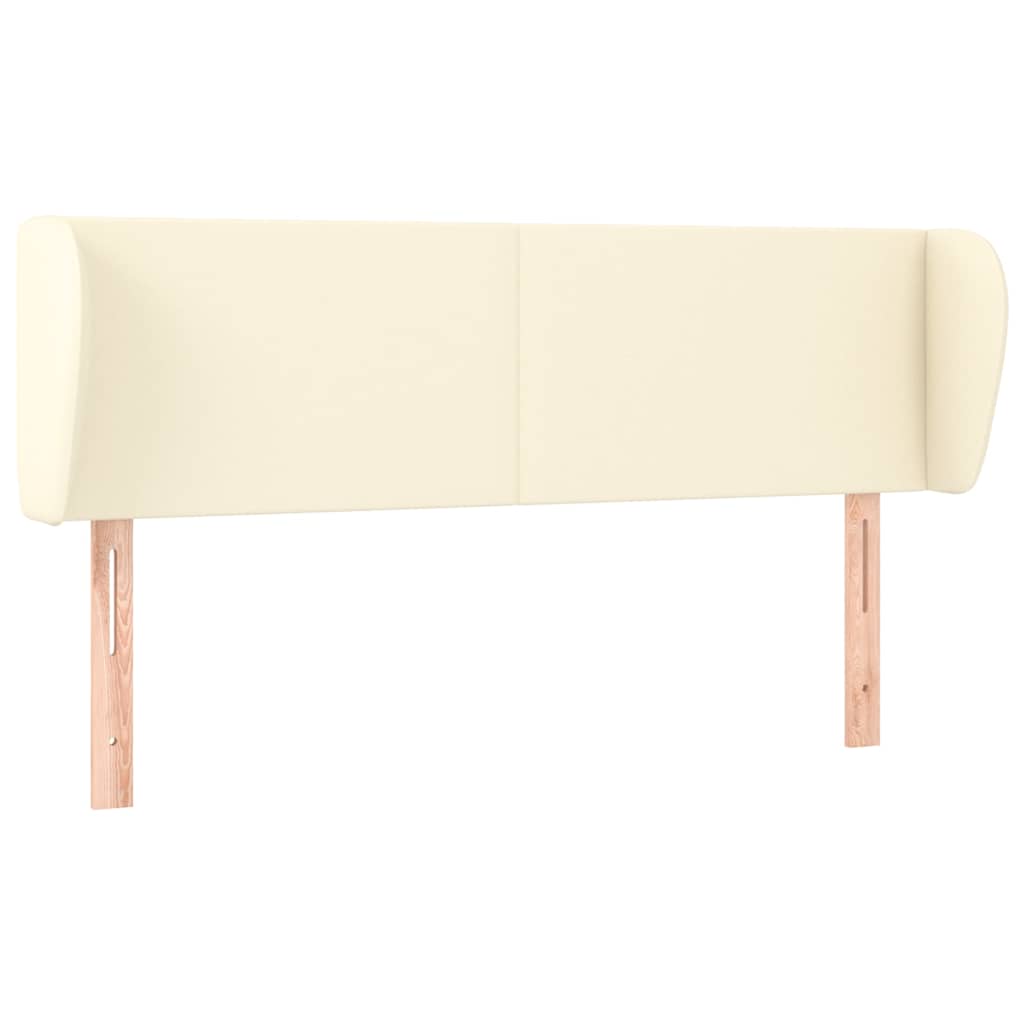vidaXL Čelo postele typu ušák krémové 147x23x78/88 cm umělá kůže