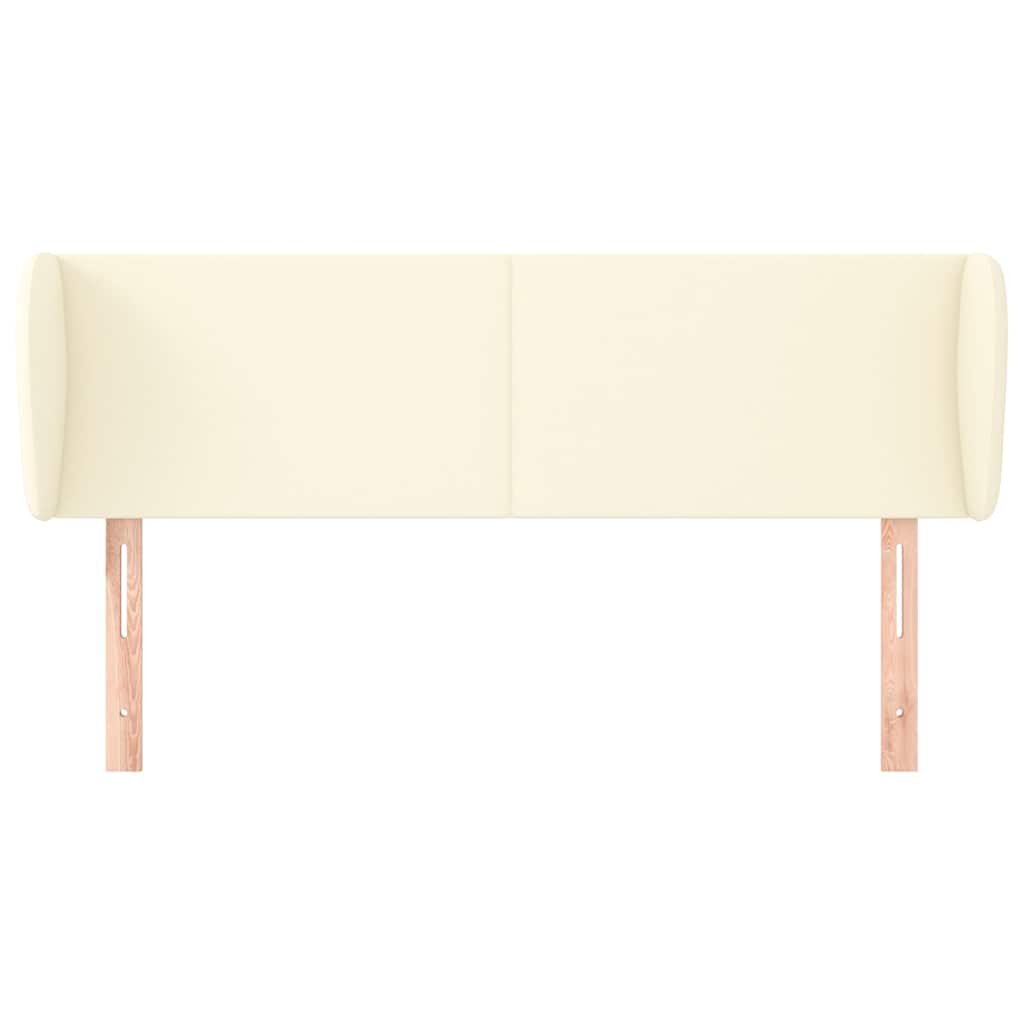 vidaXL Hoofdbord met randen 147x23x78/88 cm kunstleer crèmekleurig, foto 2