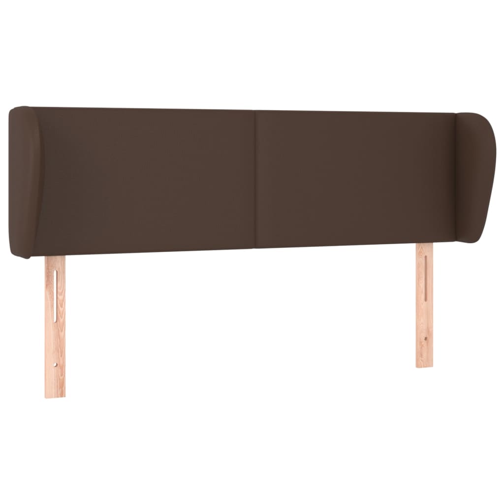 Tăblie de pat cu aripioare maro 147x23x78/88 cm piele ecologică