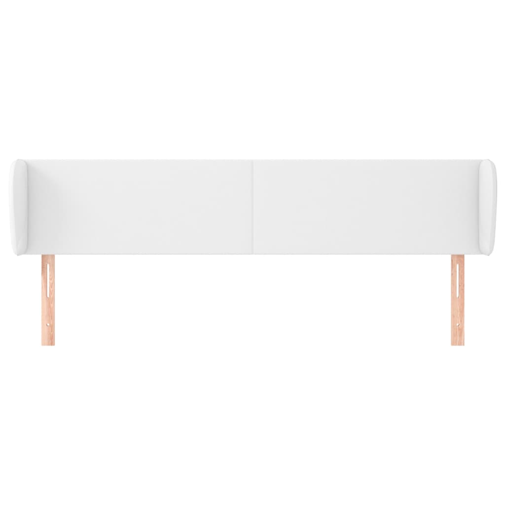 vidaXL Hoofdbord met randen 163x23x78/88 cm kunstleer wit afbeelding