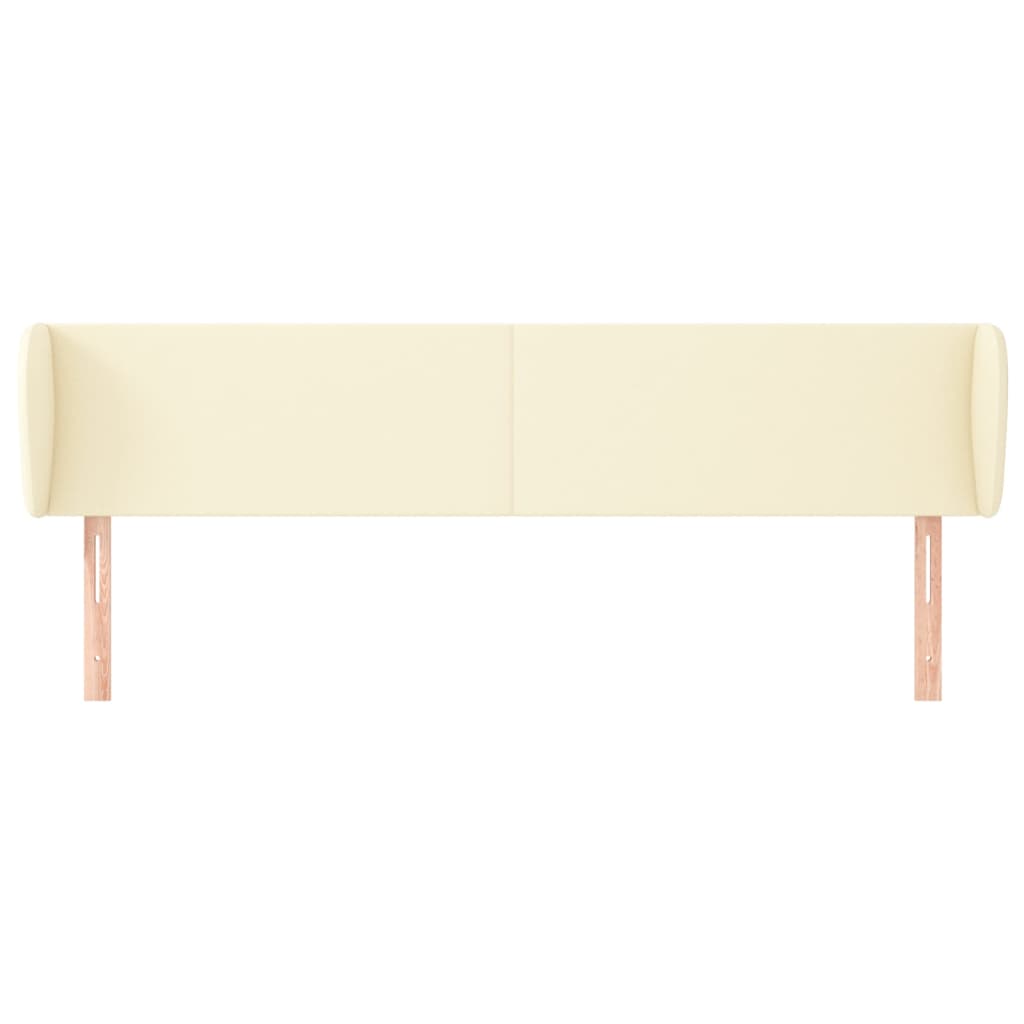 vidaXL Hoofdbord met randen 163x23x78/88 cm kunstleer crèmekleurig, foto 2