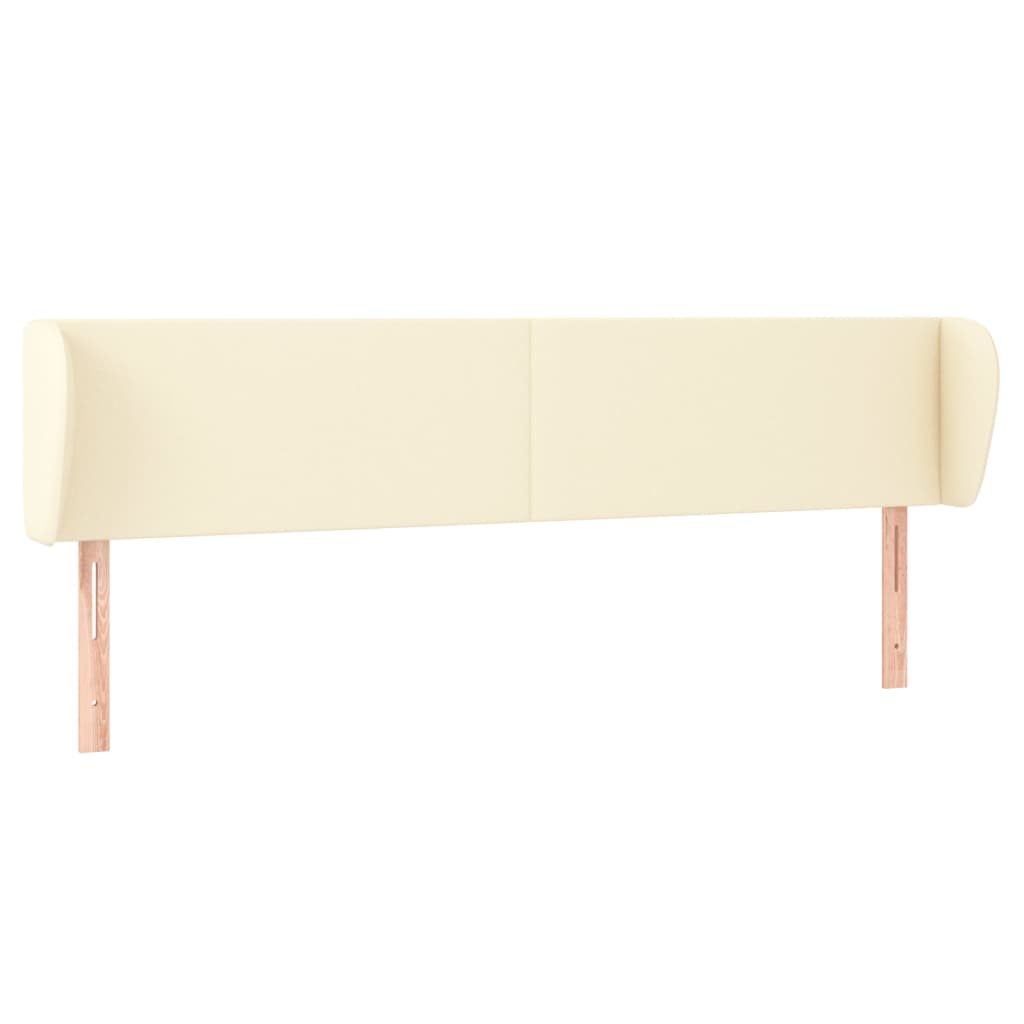 vidaXL Čelo postele typu ušák krémové 183x23x78/88 cm umělá kůže