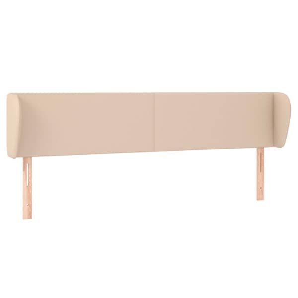 vidaXL voodipeats servadega, cappuccino, 203x23x78/88 cm, kunstnahk