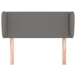 Čelo postele typu ušák tmavě šedé 83x23x78/88 cm textil - obrázek 3