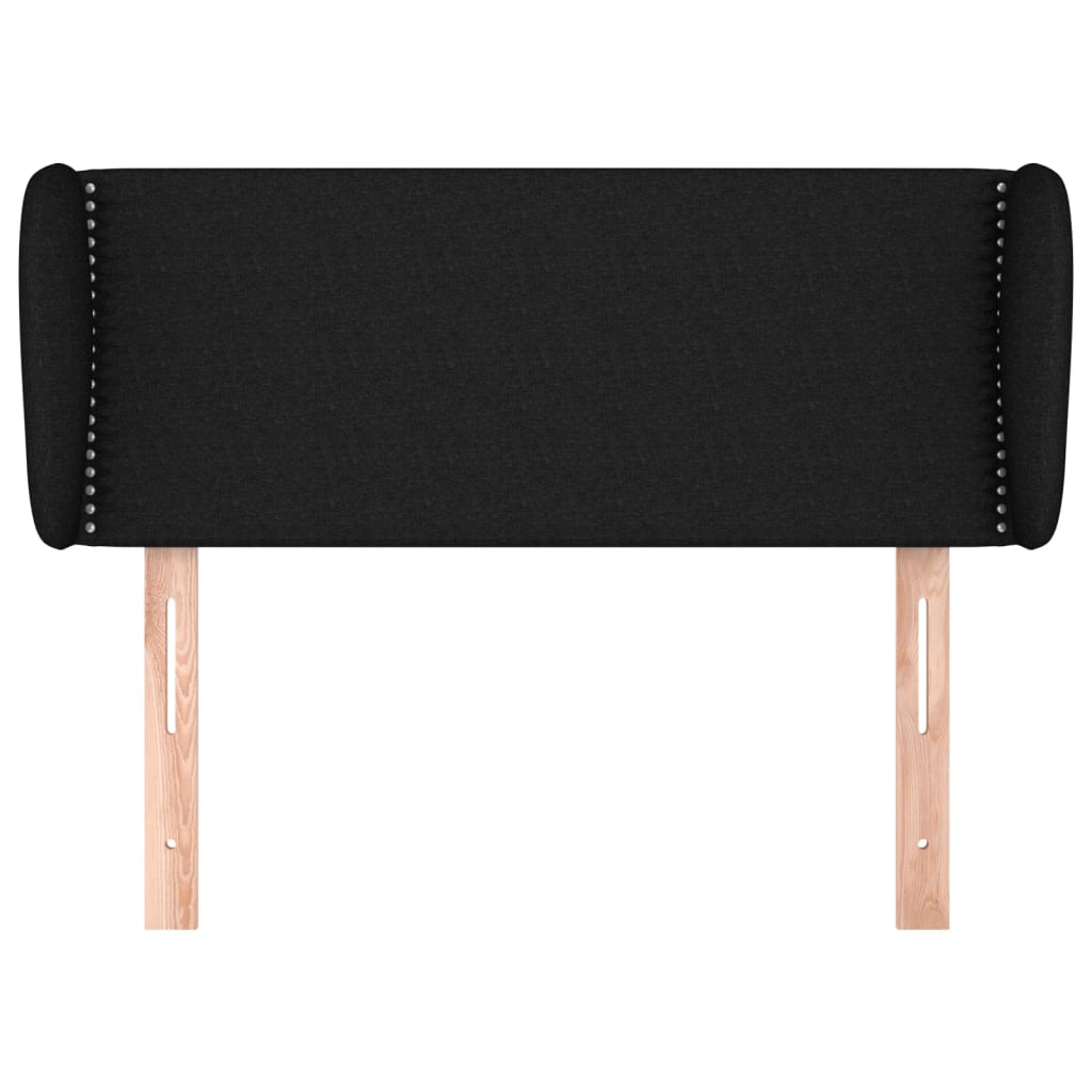 vidaXL Hoofdbord met randen 83x23x78/88 cm stof zwart afbeelding
