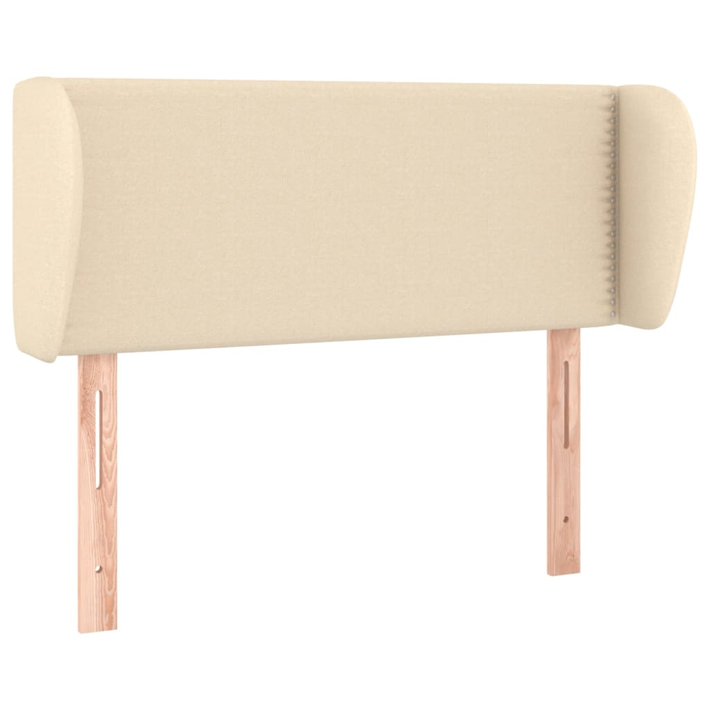 vidaXL Čelo postele typu ušák krémové 83x23x78/88 cm textil