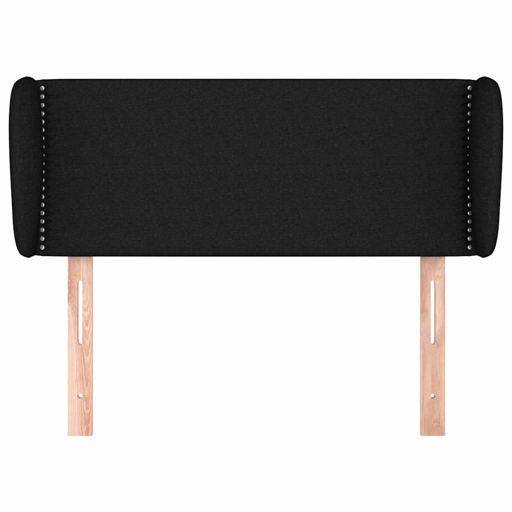 vidaXL Hoofdbord met randen 103x23x78/88 cm stof zwart, foto 2