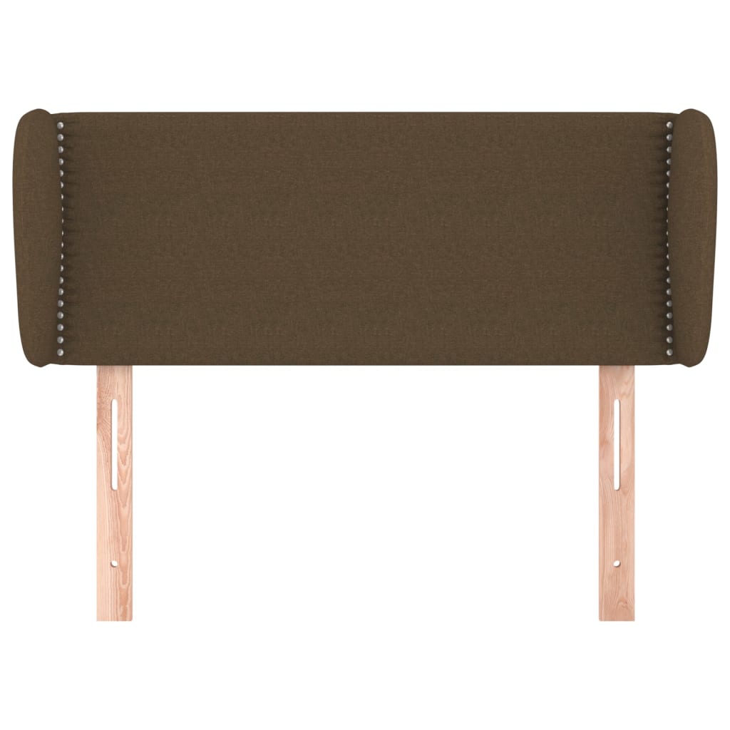 vidaXL Hoofdbord met randen 103x23x78/88 cm stof donkerbruin afbeelding