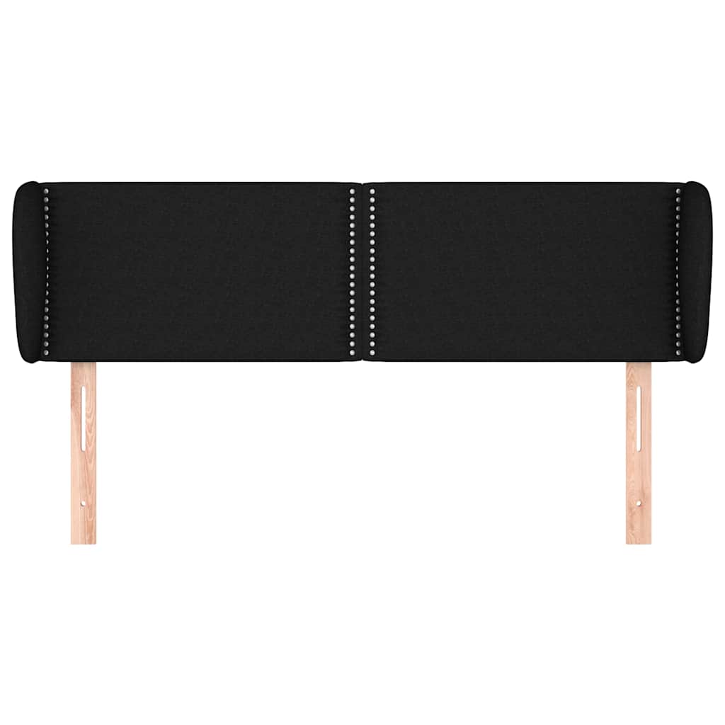 vidaXL Hoofdbord met randen 147x23x78/88 cm stof zwart, foto 2