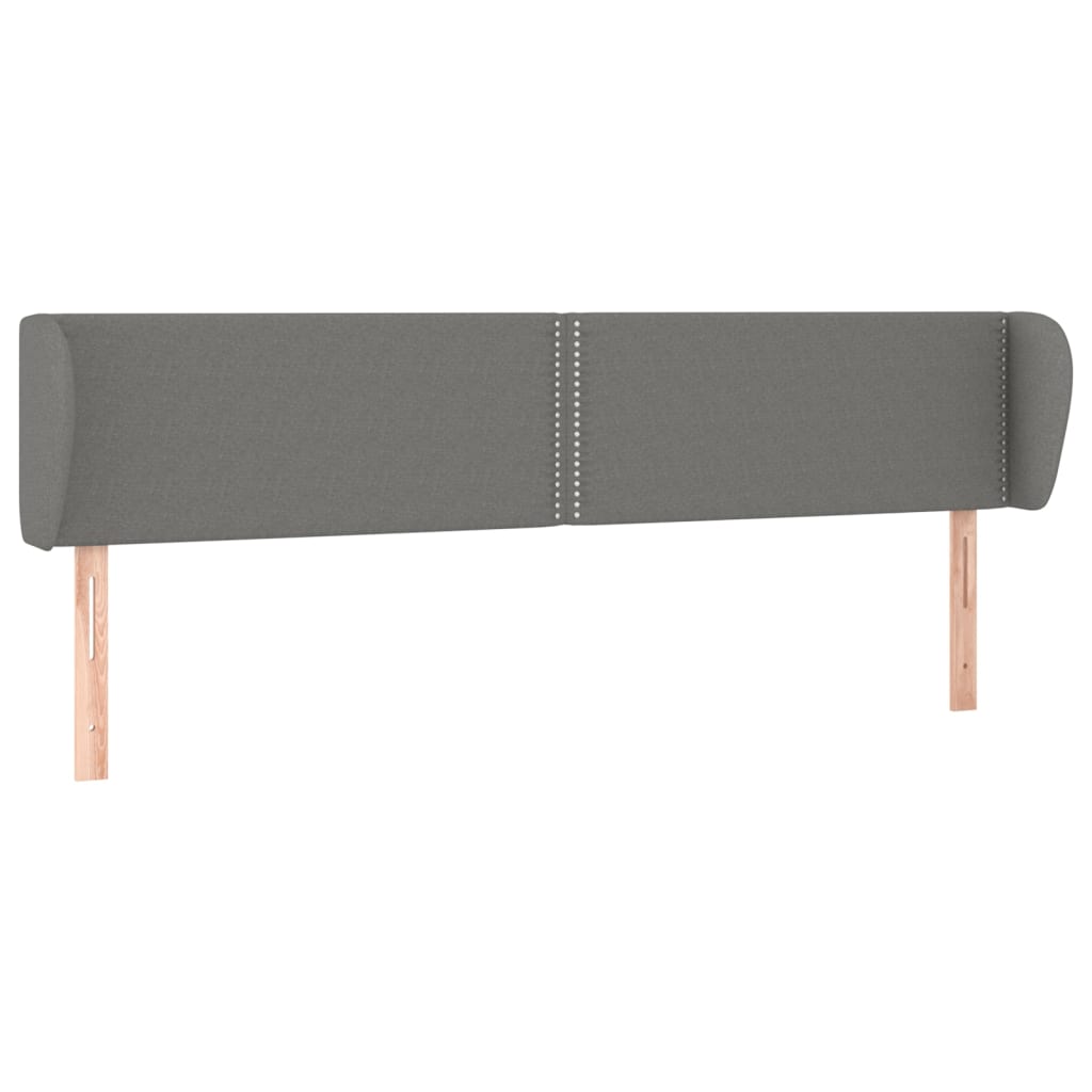 vidaXL Čelo postele typu ušák tmavě šedé 163x23x78/88 cm textil