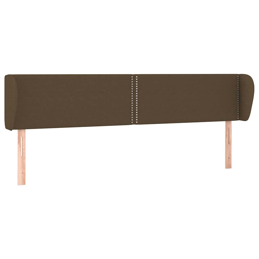 vidaXL Hoofdbord met randen 183x23x78/88 cm stof donkerbruin bruin, foto 3