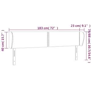 Čelo postele typu ušák tmavě hnědé 183x23x78/88 cm textil - obrázek 9